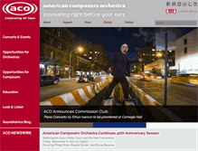Tablet Screenshot of americancomposers.org